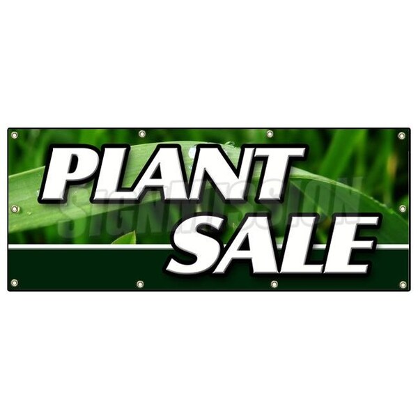 PLANT SALE BANNER SIGN flowers florist landscaping bushes trees